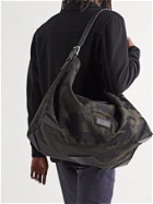 MISMO - Haven Leather-Trimmed Camouflage-Jacquard Tote Bag