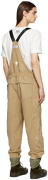 AAPE by A Bathing Ape Beige Fleece Logo Overalls