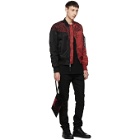 Marcelo Burlon County of Milan Black and Red Wings MA-1 Bomber Jacket