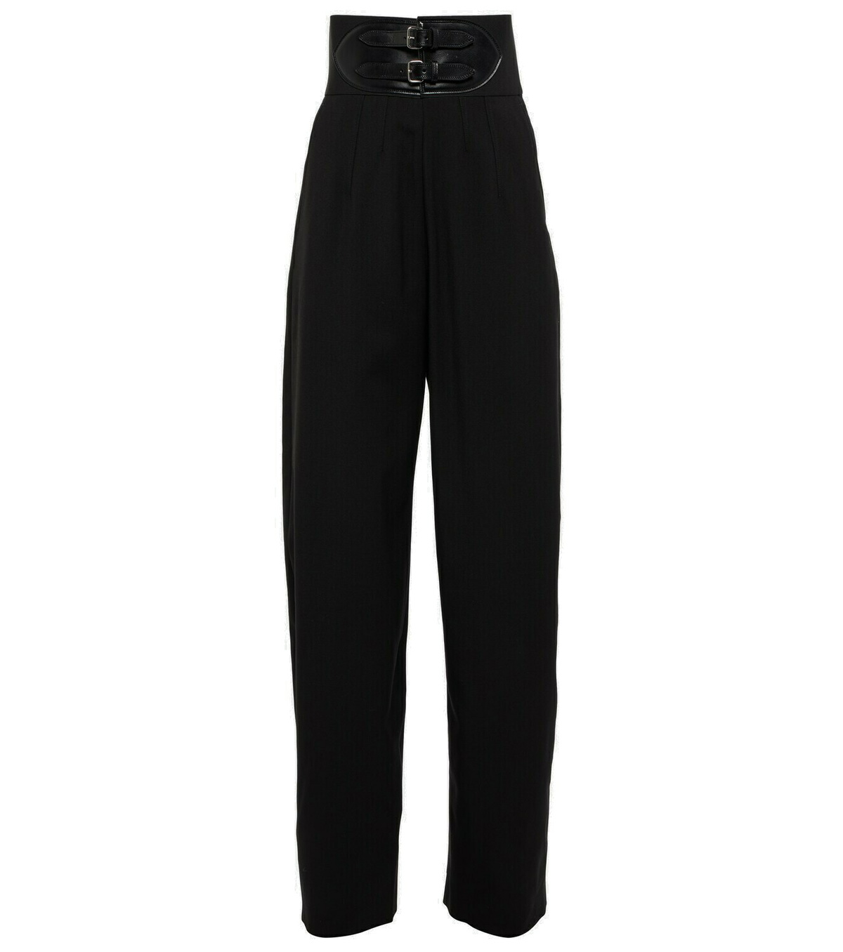Alaïa Belted high-rise wool pants ALAÏA
