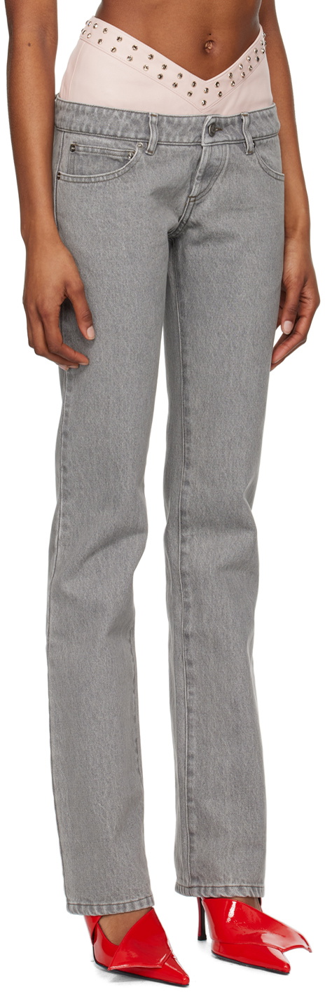 ALL-IN Gray Double Jeans