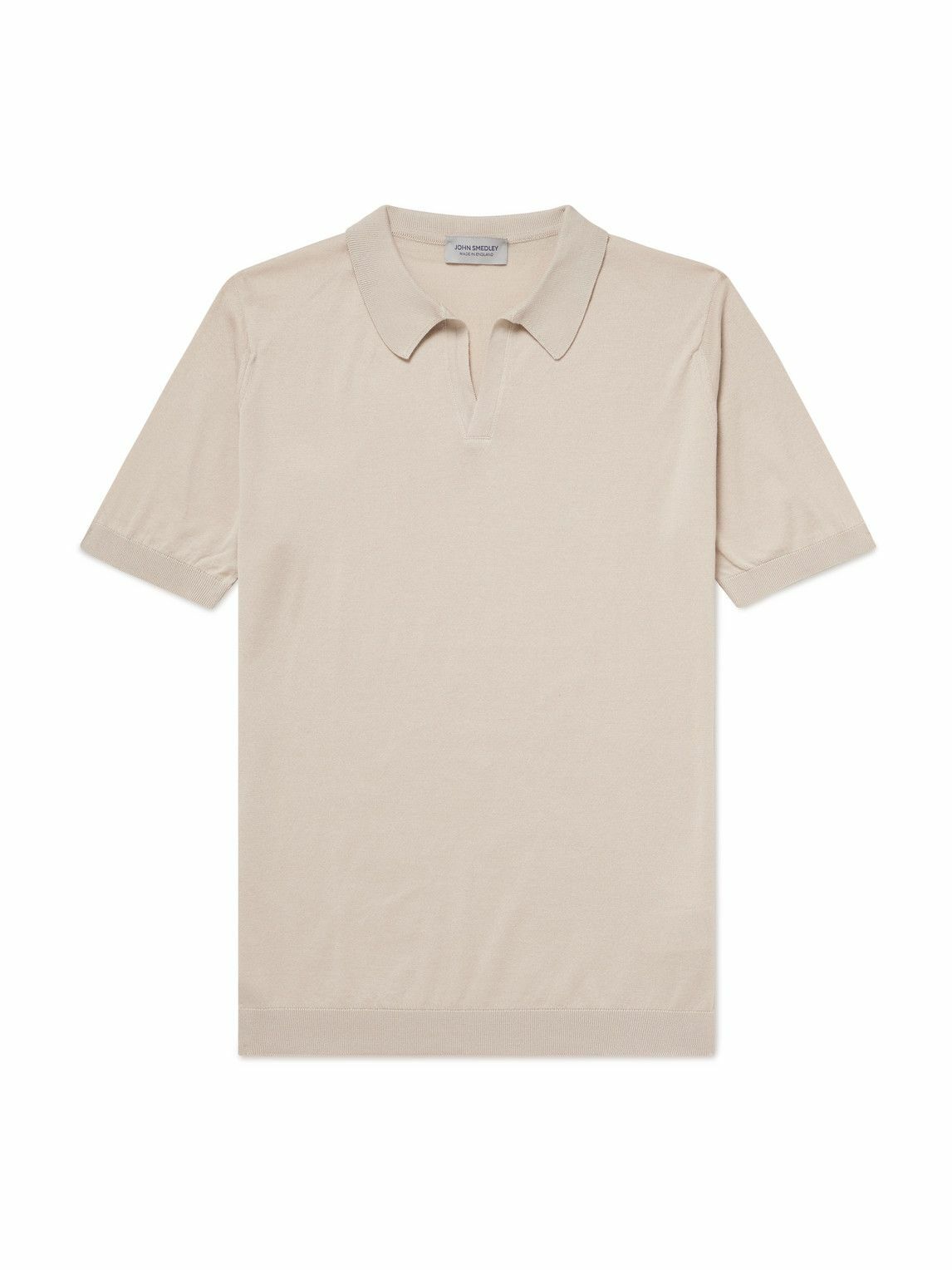JOHN SMEDLEY SEA COTTON POLO エクリュ Calun - John Smedley's Sea Island Cotton Polo Shirt | John Smedley