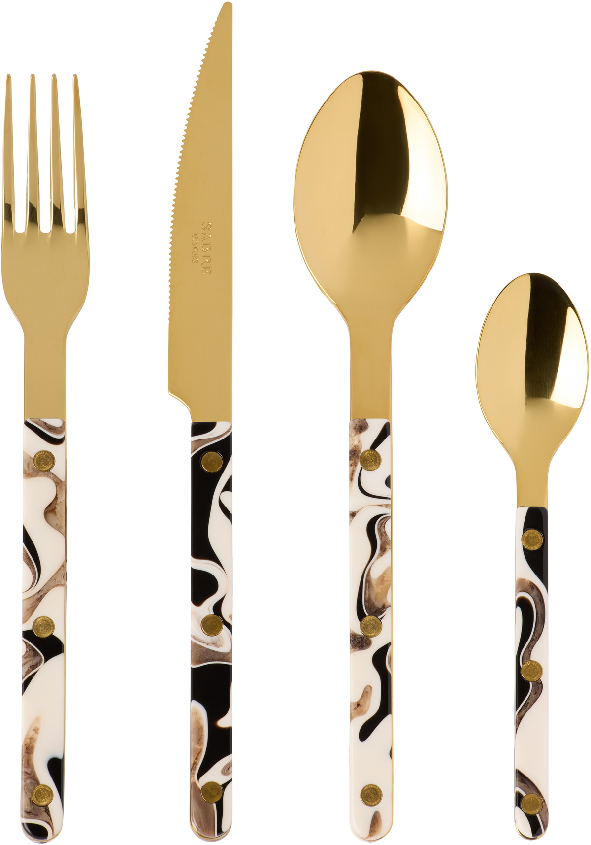 Sabre Gold Bistrot Dune Flatware Set, 4 pcs