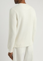 Wax London Halton Waffle Cotton Henley T-shirt Cream