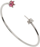 D'heygere Silver Solitaire Hoop Cuff Bracelet