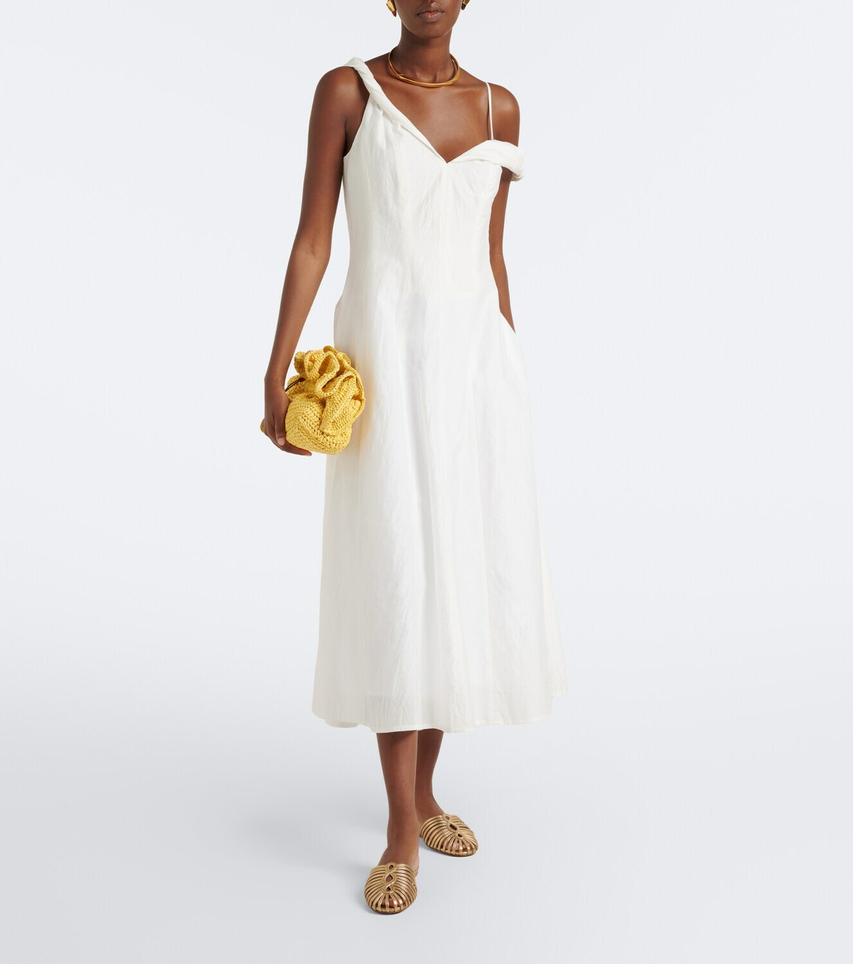 Aquazzura Sweet Surrender metallic leather mules