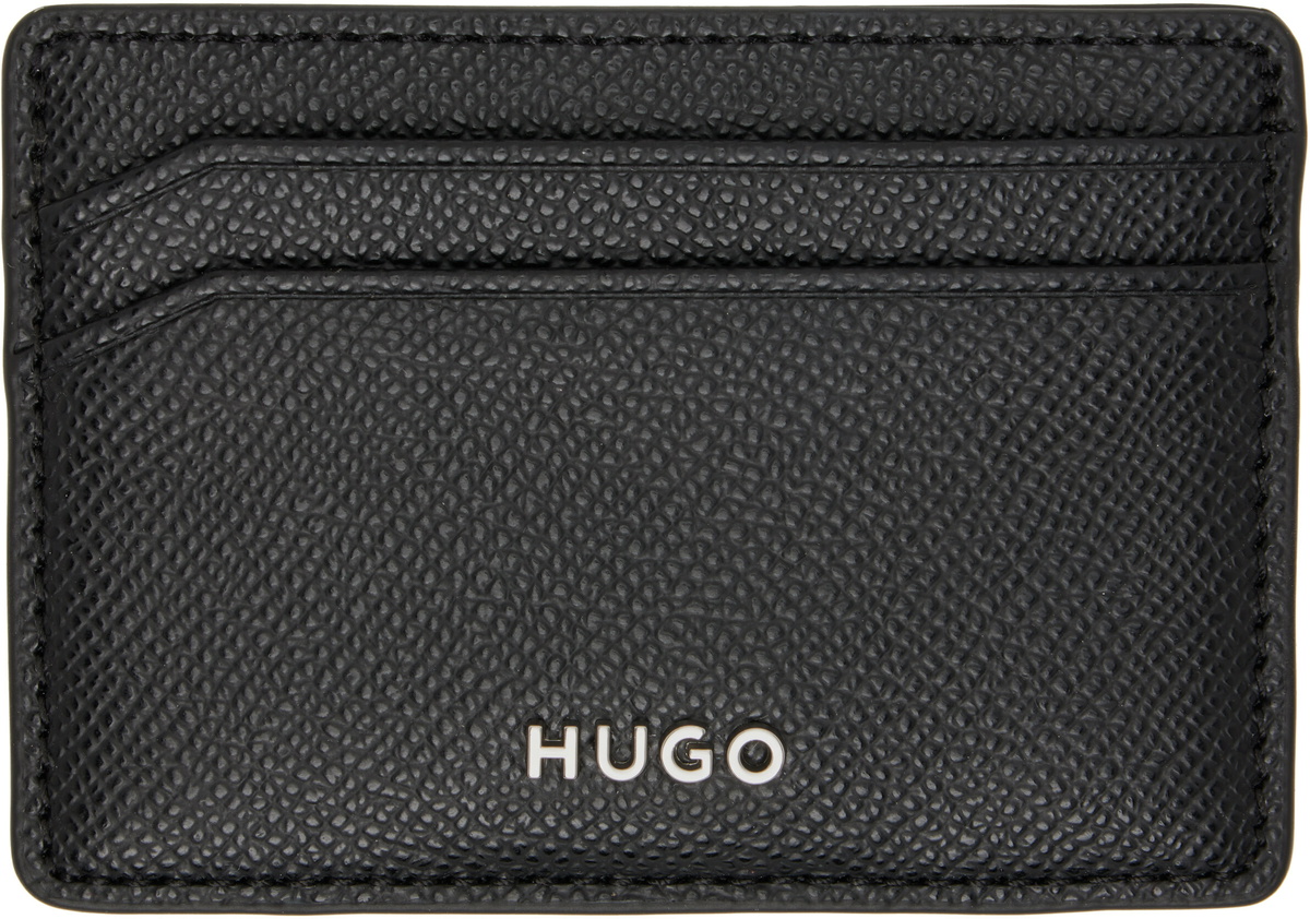 Hugo Black Leather Card Holder