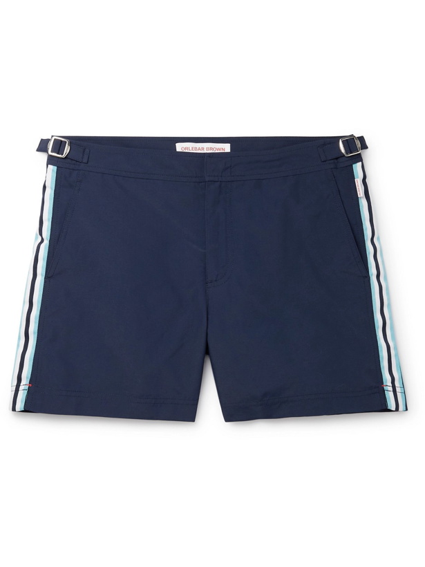 Photo: ORLEBAR BROWN - Setter Striped Short-Length Swim Shorts - Blue
