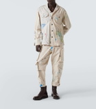 Greg Lauren Painter printed cotton jacket