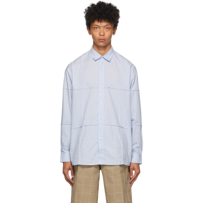 Photo: Jacquemus Blue La Chemise Carro Shirt