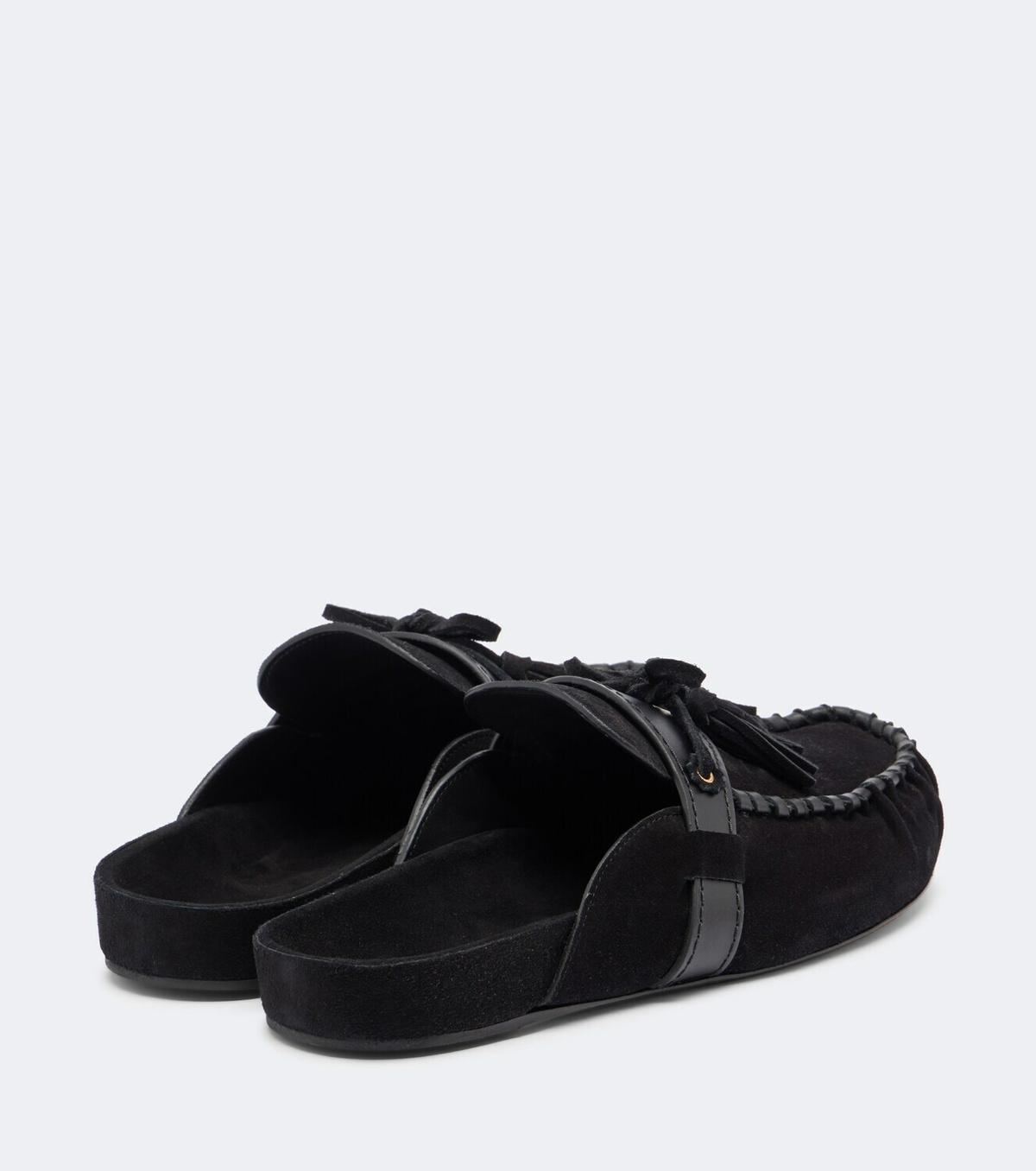 Isabel Marant Malvin leather-trimmed suede mules
