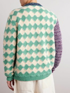 Marni - Intarsia Virgin Wool Sweater - Blue