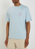 DRÔLE DE Monsieur Le T-shirt Slogan Logo-print Cotton T-shirt Light Blue