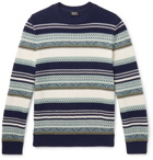 A.P.C. - Maxence Fair Isle Cotton Sweater - Blue