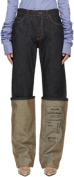 Jean Paul Gaultier Indigo 'The Cuff Denim' Jeans