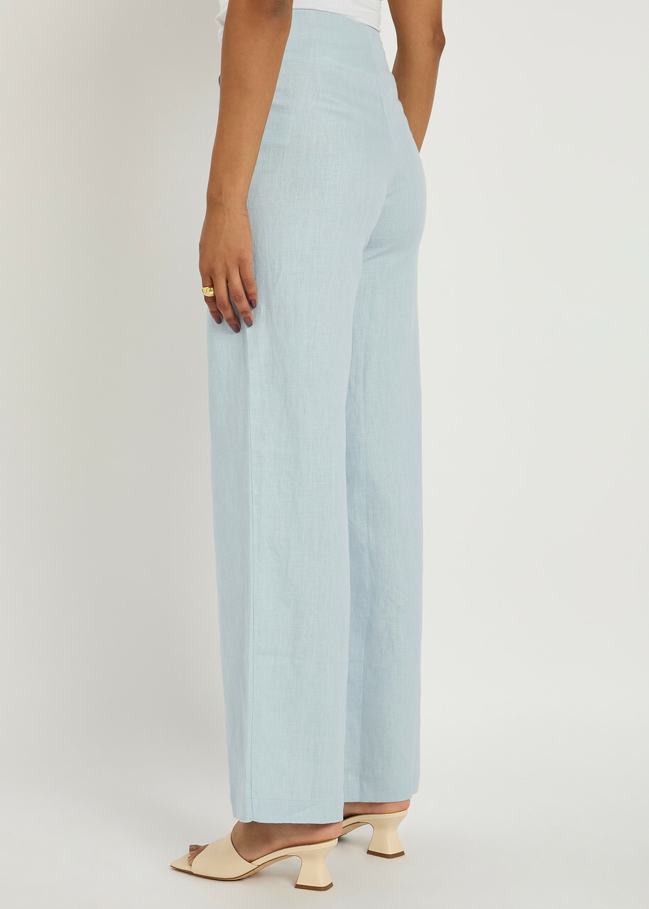 Faithfull The Brand Lulea Linen Trousers Blue