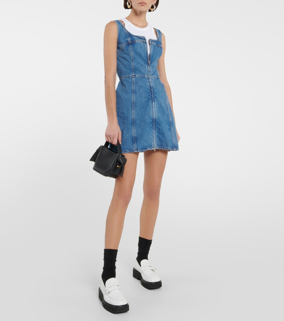 Frame Bustier denim minidress Frame Denim