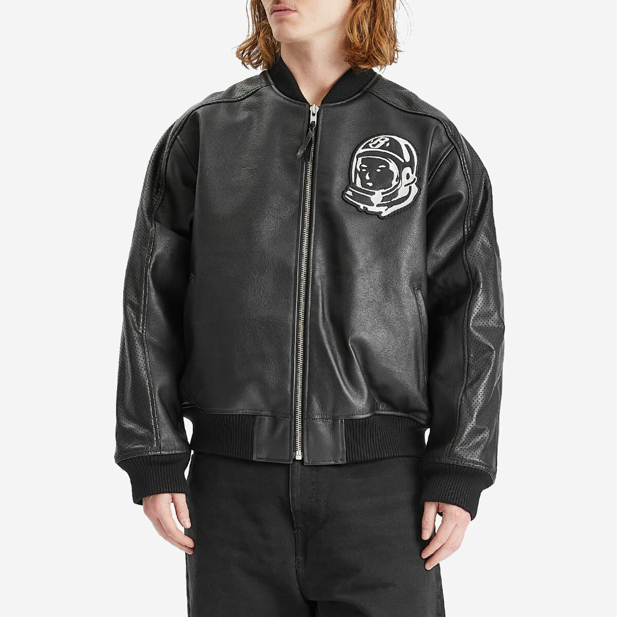 Billionaire Boys Club Men's OG Astro Leather Bomber Jacket in Black