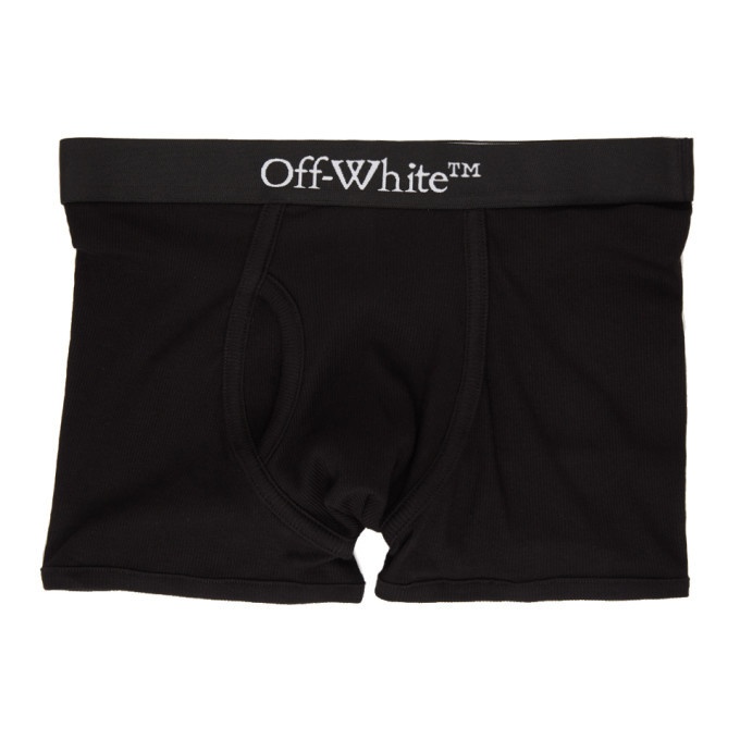 Photo: Off-White Three-Pack Black OW Boxers