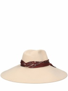 MAISON MICHEL - Big Virginie Wool Hat W/ Silk Hatband