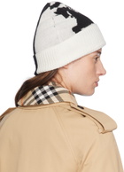 Burberry Black & White EKD Cashmere Beanie