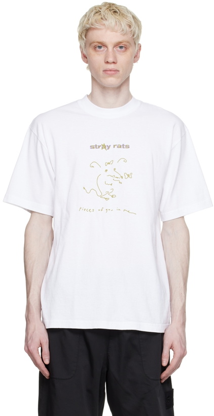 Photo: Stray Rats White Cotton T-Shirt