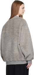 Lauren Manoogian SSENSE Exclusive Gray Brushed Bomber Jacket