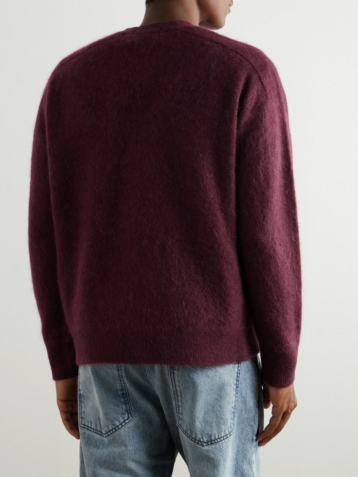 Kaptain Sunshine - Alpaca-Blend Cardigan - Burgundy