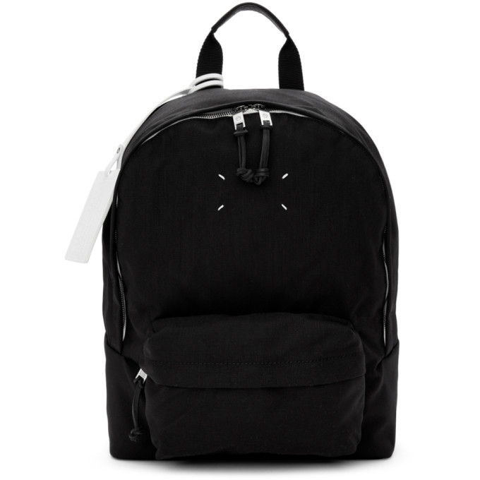 Maison Margiela Black Nylon Canvas Backpack Maison Margiela