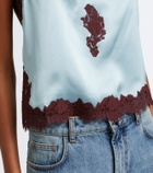 Dôen Avelaine lace-trimmed silk satin camisole
