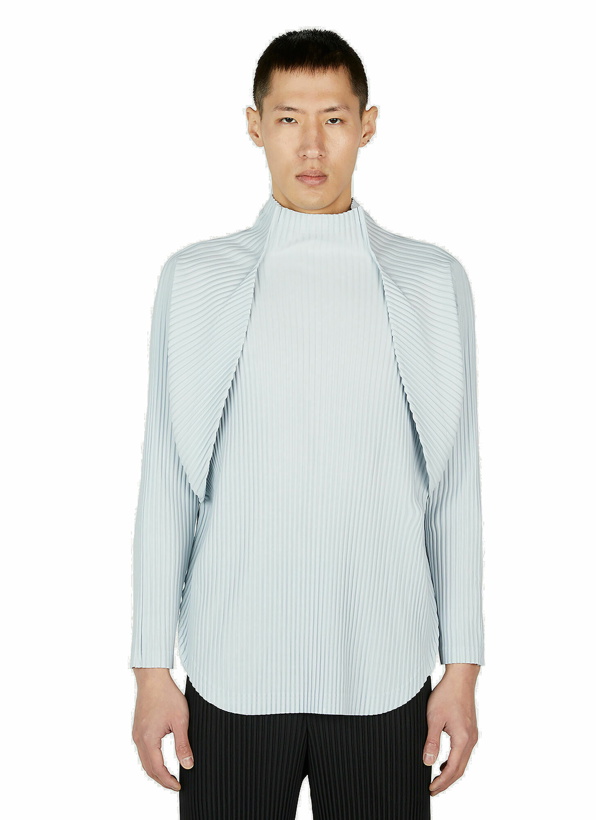 Photo: Homme Plissé Issey Miyake - Long Sleeve Top in Light Blue