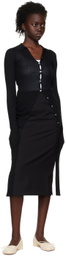 Quira SSENSE Exclusive Black Spread Collar Cardigan