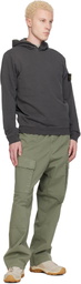 Stone Island Gray 6100031 Malfilé Fleece Old Effect Hoodie