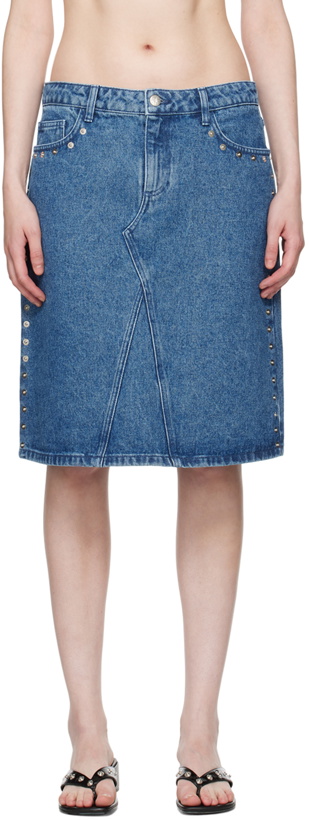 Photo: Paloma Wool Blue Crowd Denim Midi Skirt