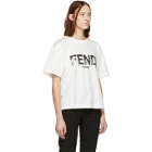 Fendi Off-White Metallic Logo T-Shirt