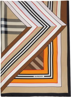 Burberry Multicolor Montage Print Silk Scarf