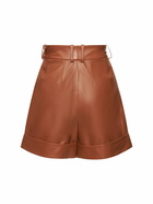 ALEXANDRE VAUTHIER - High Waisted Leather Shorts