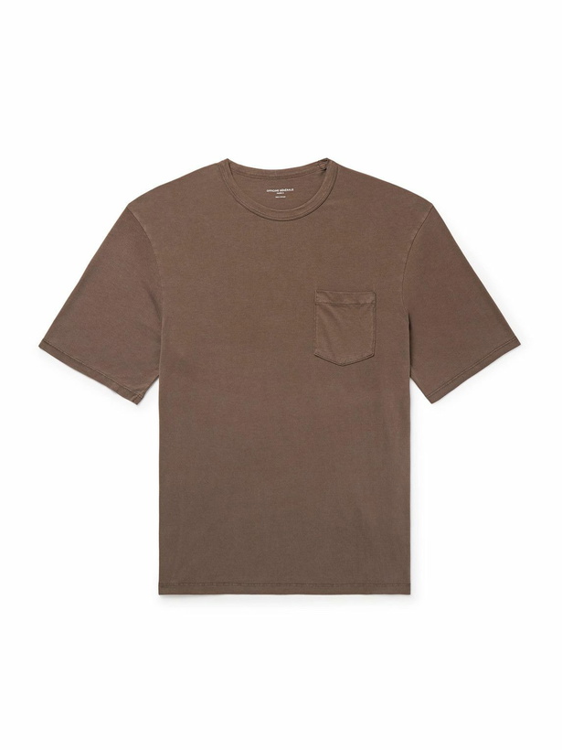 Photo: Officine Générale - Benny Pigment-Dyed Lyocell and Cotton-Blend Jersey T-Shirt - Brown