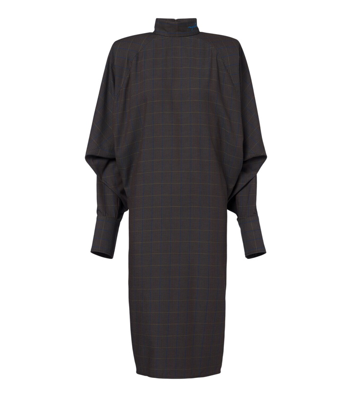 Photo: Mugler Checked draped midi dress