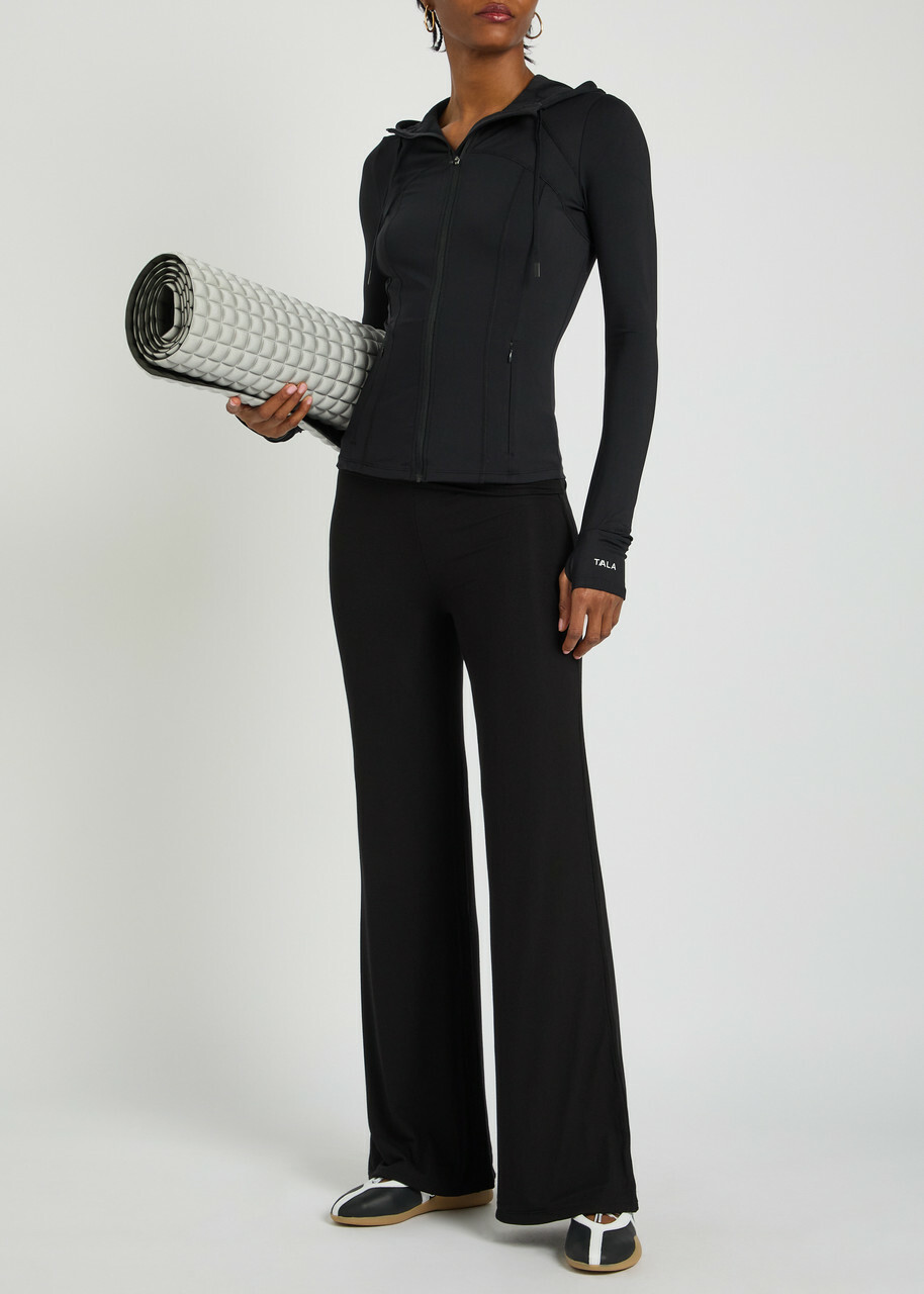 Tala Skinluxe Hooded Stretch-jersey Running Jacket Black