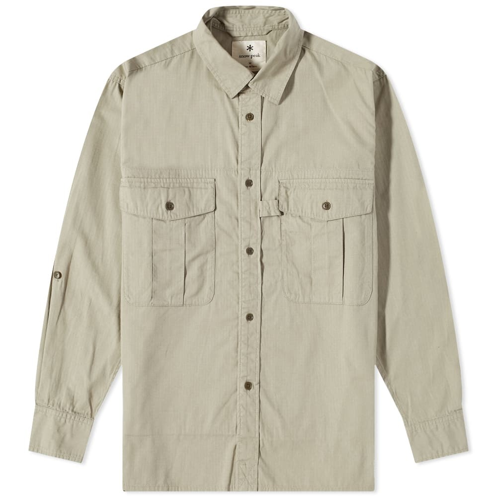 Snow Peak Men's Takibi Light Ripstop Shirt in Beige Snow Peak