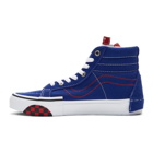 Vans Blue and Red Sk8-Hi Reissue Cap Sneakers