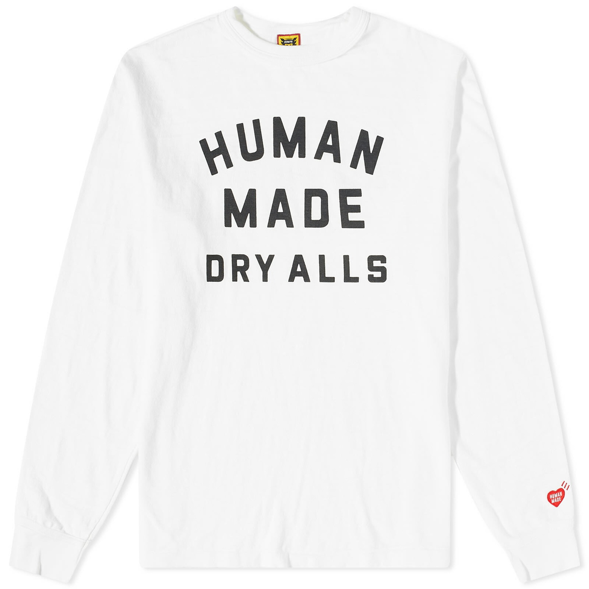 Human Made Men's Long Sleeve Dryalls T-Shirt in White Human Made