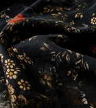 The House of Lyria Firmament floral linen and cotton throw