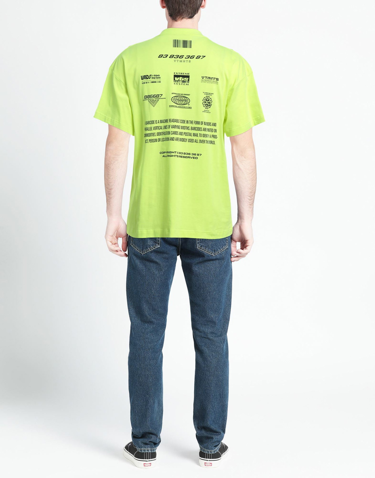 Vetements Mens T-shirt in Yellow