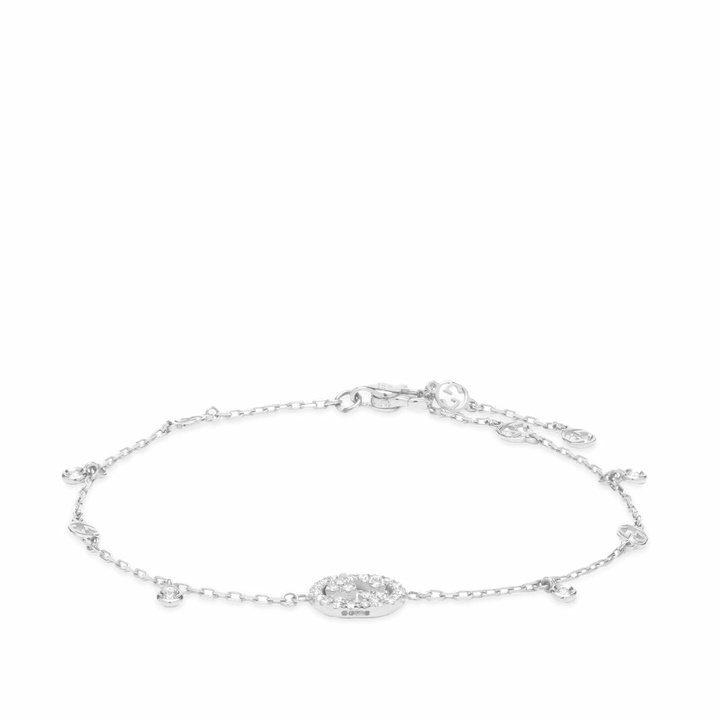 Photo: Gucci Women's Interlocking G Diamond Bracelet in White Gold