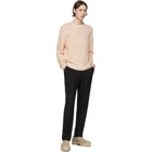 Salvatore Ferragamo Pink and Off-White Alpaca Sweater