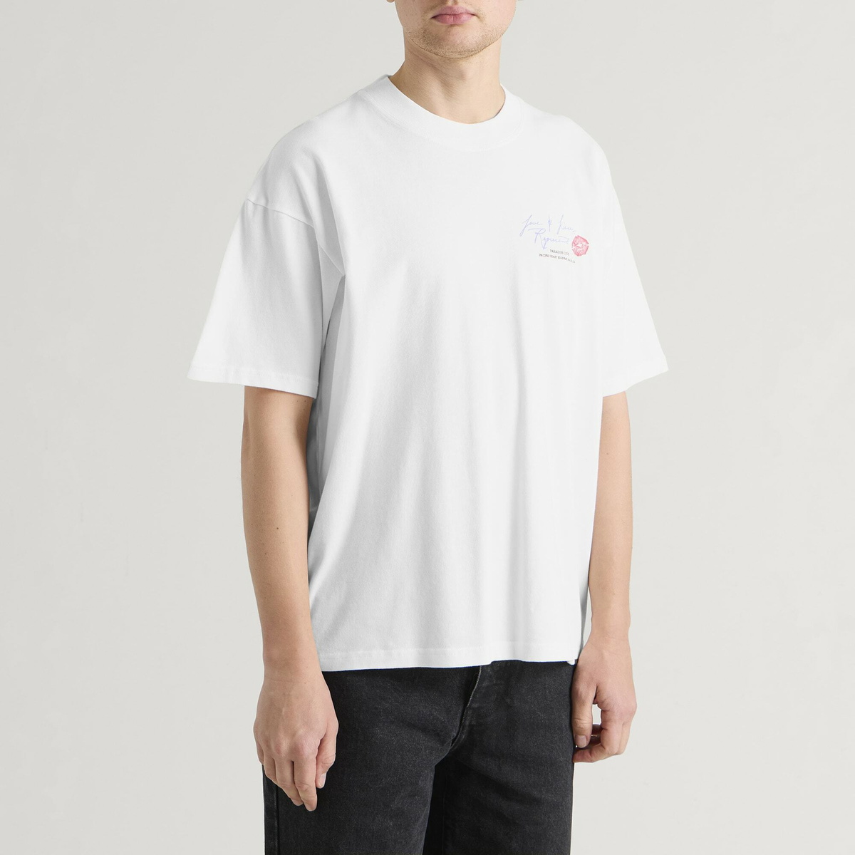 Represent Men's Love And Kisses Tshirt in Flat White
