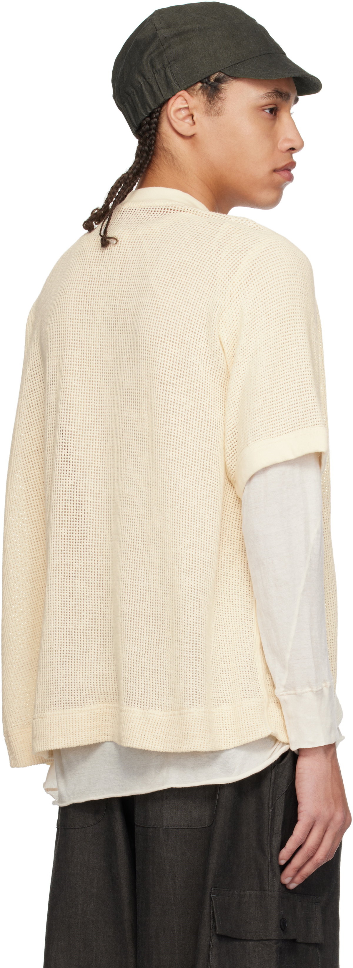 Jan-Jan Van Essche Off-White O-Project Mesh Jersey Basic T-shirt