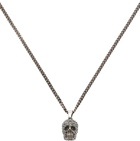 Alexander McQueen Gunmetal Skull Necklace